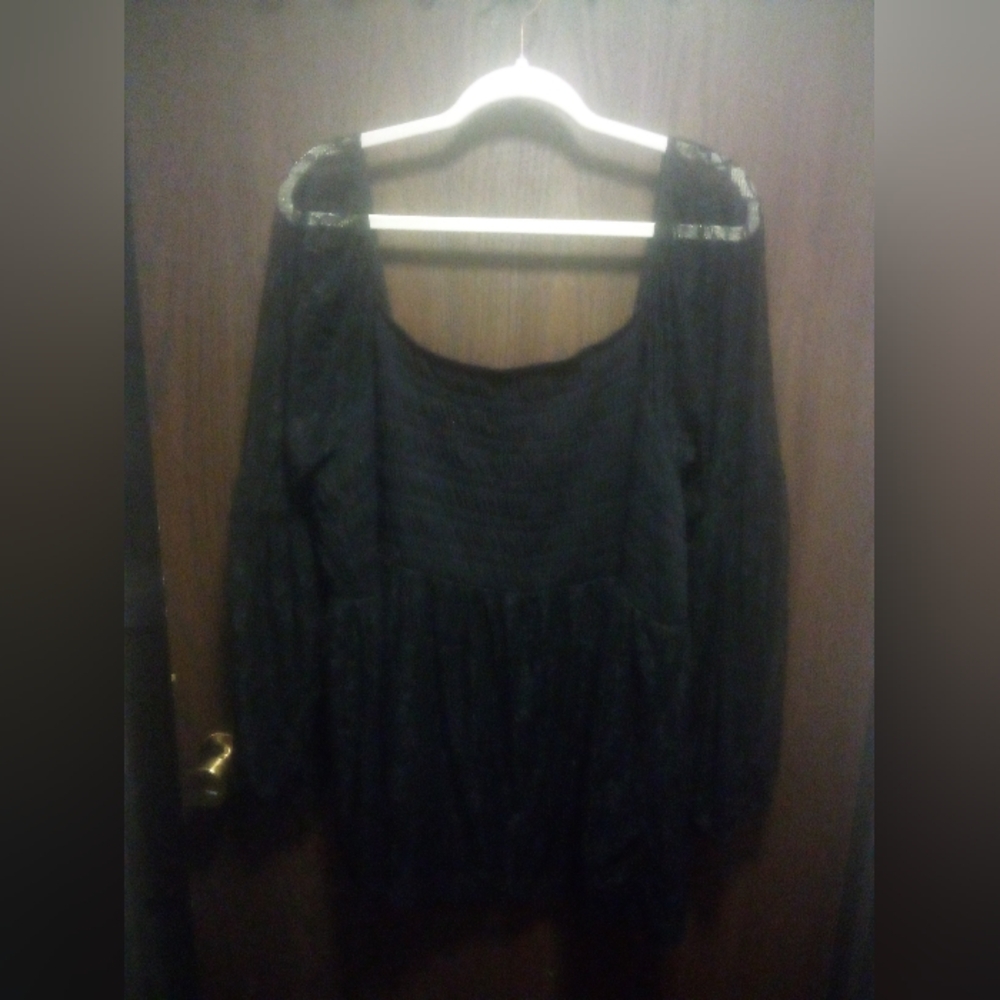 Torrid Lace Smocked Blouse